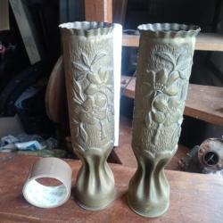 Art de tranché . Paire de vases