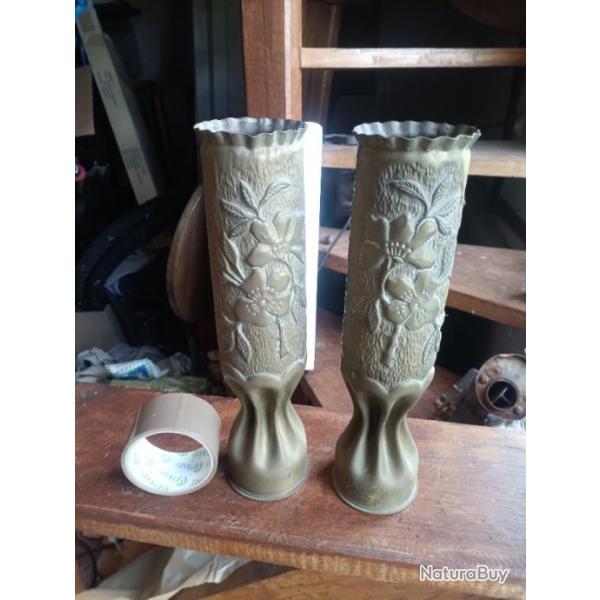 Art de tranch . Paire de vases