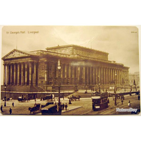 Carte postale ancienne Liverpool - Salle Saint-Georges 1900's