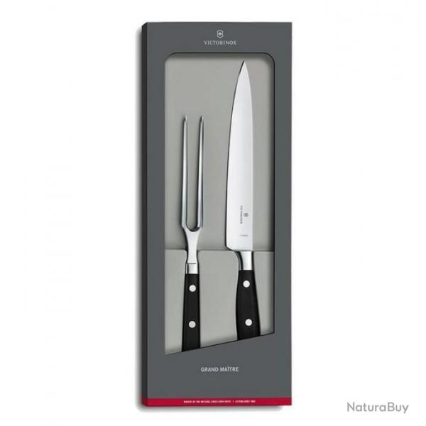 Coffret dcouper forg "Grand Matre" (2 pices), Manche P.O.M. [Victorinox]