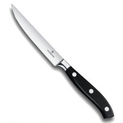 Couteau steak forgé à dents "Grand Maître" 12 cm, Manche P.O.M. [Victorinox]