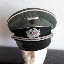 CASQUETTE D'OFFICIER ALLEMAND .INFANTERIE