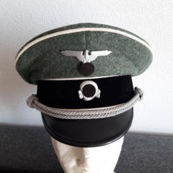 CASQUETTE D'OFFICIER ALLEMAND .INFANTERIE MODELE TROUPE D ELITE.