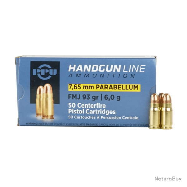 PPU 7,65 Parabellum 93grs FMJ