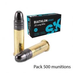 500 munitions SK Biathlon Sport .22LR 