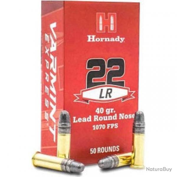 Balles Hornady Varmint Express - Percussion Annulaire 22 LR 40GR LRN