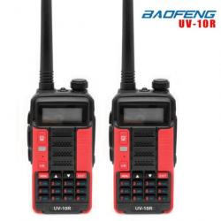 2x BAOFENG UV-10R 10W double bande VHF UHF talkies-walkies longue portée FM Radio bidirectionnelle