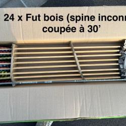 24 X Flèches bois