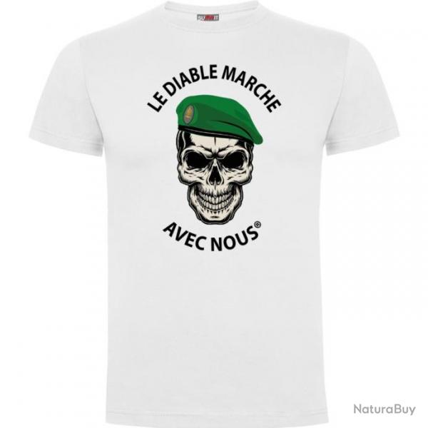 T-shirt Le Diable marche avec nous Coloris Blanc - Army Design