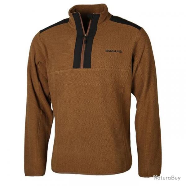 PULL COL MONTANT ZIPPE CAMEL SOMLYS