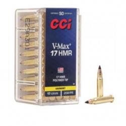 50 munitions CCI Cal.17 HMR Varmint V-MAX - 17gr