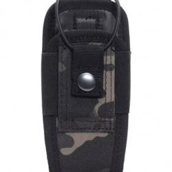 Étui Tactique Extérieur pour Talkie-Walkie - Protection Molle Durable et Polyvalente Camouflage Noir