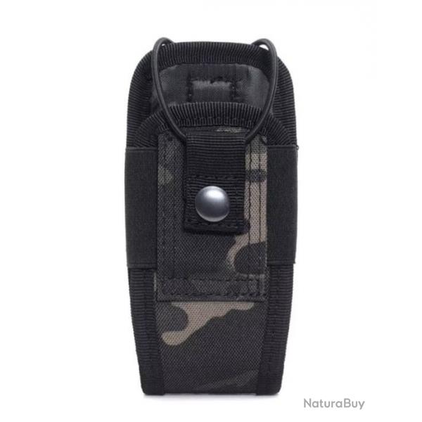 tui Tactique Extrieur pour Talkie-Walkie - Protection Molle Durable et Polyvalente Camouflage Noir