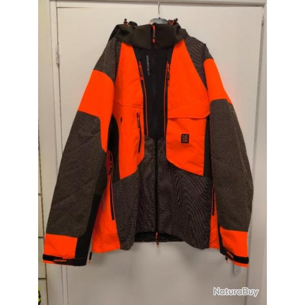 Veste de chasse Spino kevlar U-TEX  Orange/vert