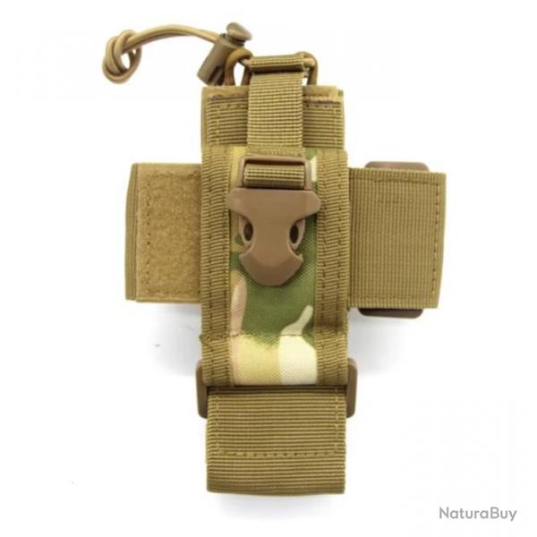 tui Tactique Rglable pour Talkie-Walkie - Systme Molle en Nylon 600D Camouflage