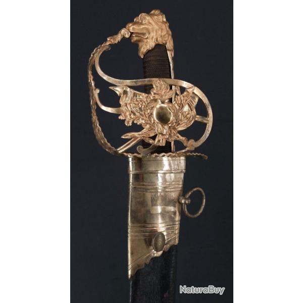 FORT SABRE D'OFFICIER SUPERIEUR REVOLUTIONNAIRE A LA MONTMORENCY - FRANCE REPUBLIQUE Collection Fran
