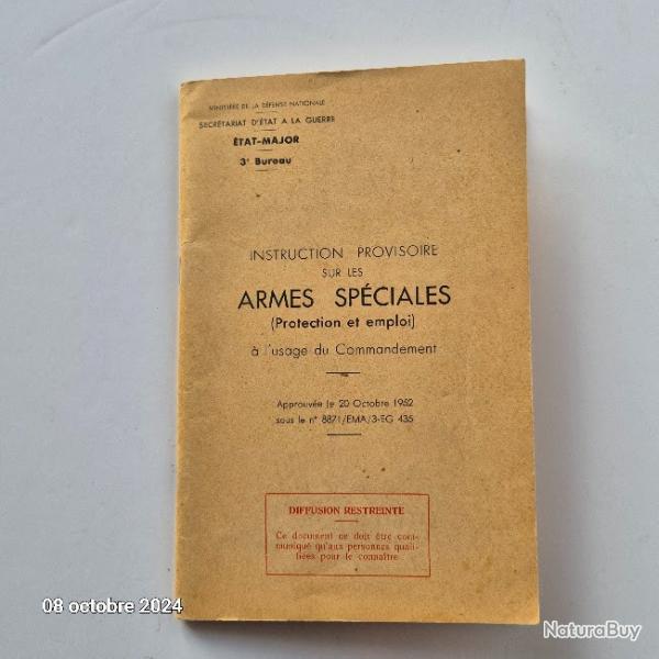 Instruction provisoire sur les armes spciales, 1952,  l'usage du commandement