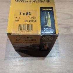 50 balles Sellier&bellot 7x64 140gr 9,1g pointes sp