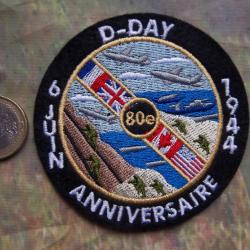 écusson D-Day 80° anniversaire débarquement 6 juin 1944 insigne tissu