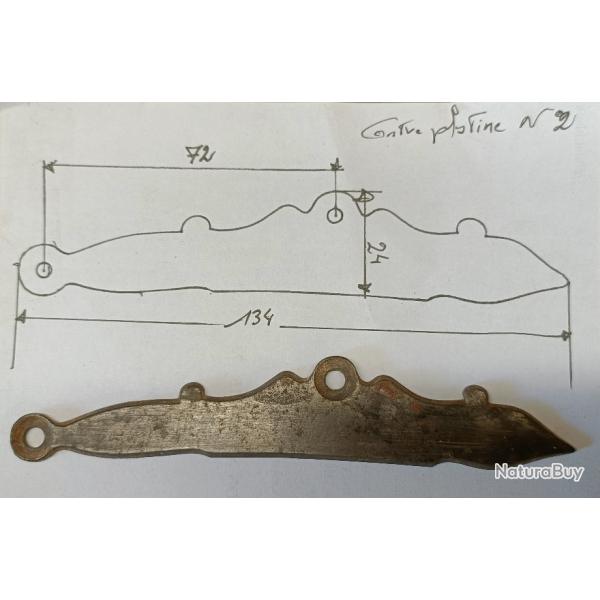 CONTRE PLATINE DE FUSIL OU DE PISTOLET N2