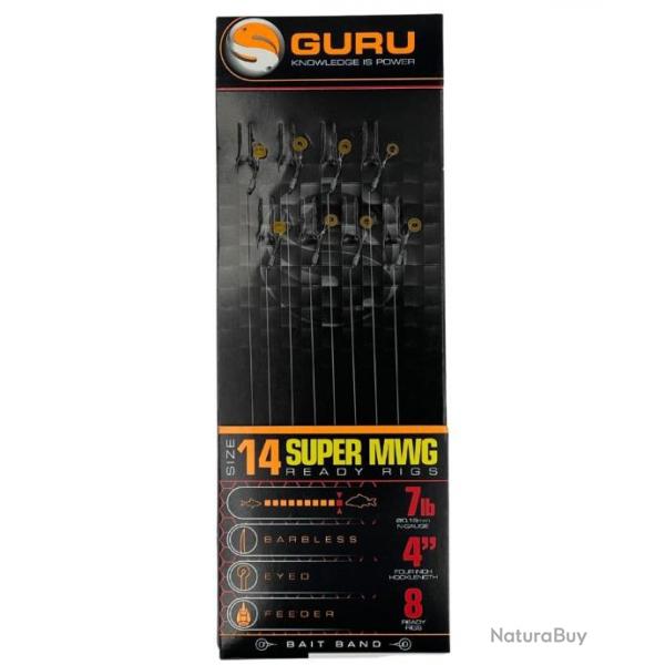 GURU BAS DE LIGNE SUPER MWG BAIT BANDS 4"/10CM GURU 0,19mm 14 4''/10cm