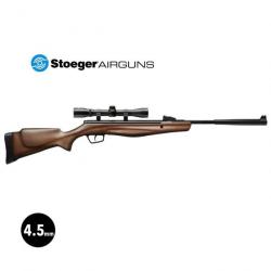 CARABINE AIR COMPRIME STOEGER RX20 - Plombs 4,5 mm 19.9J Lunette 4x32 Bois