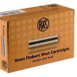 Cartouches double charge RWS 9mm Flobert /50 (plombs N°8)