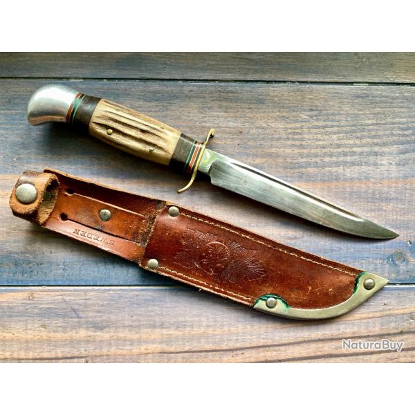 ANCIEN COUTEAU POIGNARD DAGUE P.HOLMBERG ESKILSTUNA VINTAGE KNIFE SWEDEN