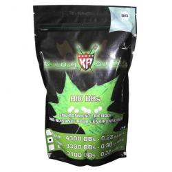 Billes BIO 0.30gr Blanches - King Arms - Sac 1Kg