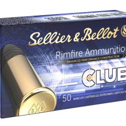 MUNITION SELLIER/BELLOT , CLUB LRN , CALIBRE:22LR. Lot de 100 cartouches.