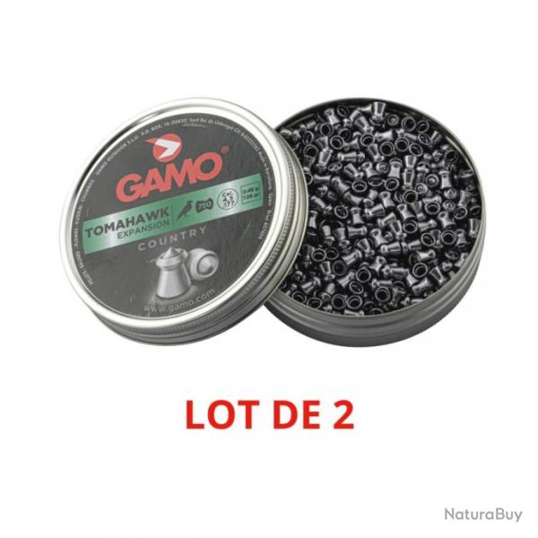 Lot de 2 - Plombs Gamo Tomahawk Expansion calibre 4.5 mm