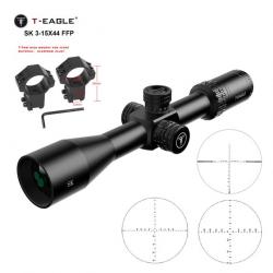 T-EAGLE SK 3-15x44 FFP Tactical Caza Riflescope Spotting Scope for Hunting Illumination Reticle Air 