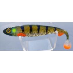 SLICK SHAD 13CM PAR 1 Green zebra ghost