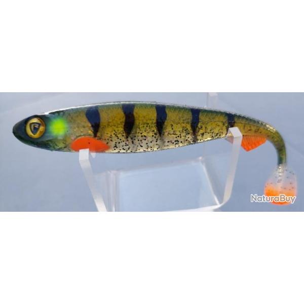 SLICK SHAD 13CM PAR 1 Green zebra ghost