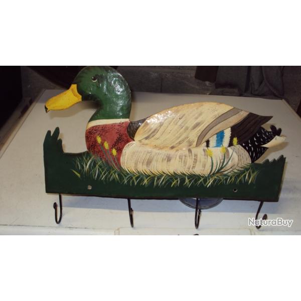 plaque canard sauvage en mtal peinte vantage