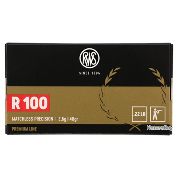 CARTOUCHES RWS R100 CAL 22LR 40GR