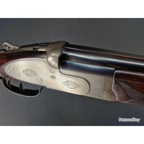 LUXUEUX FUSIL CHASSE SUPERPOSE ITALIEN PLATINES FAUX CORPS EJECTEURS FINI PAR BOUCHER A SAINT ETIENN