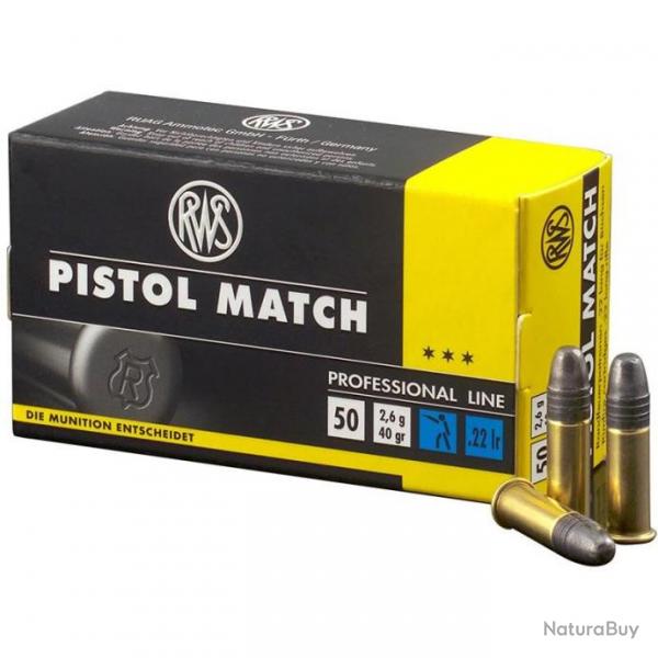 10 x RWS Pistol Match cal.22lr Professionnal Line /50