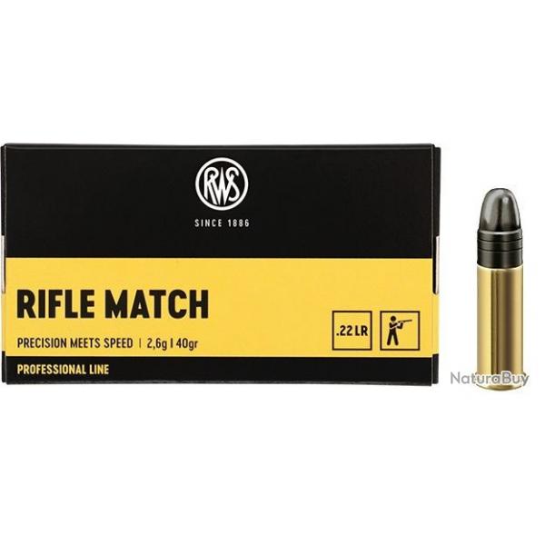 10 x RWS rifle Match cal.22lr Professionnal Line /50