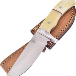 Couteau  Frost Cutlery Chipaway  Lame Acier 3Cr13 Manche Os Etui Cuir 1