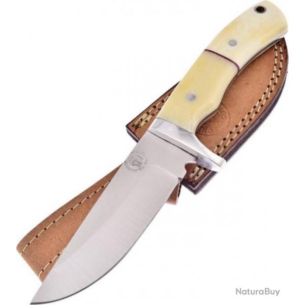 Couteau  Frost Cutlery Chipaway  Lame Acier 3Cr13 Manche Os Etui Cuir 1