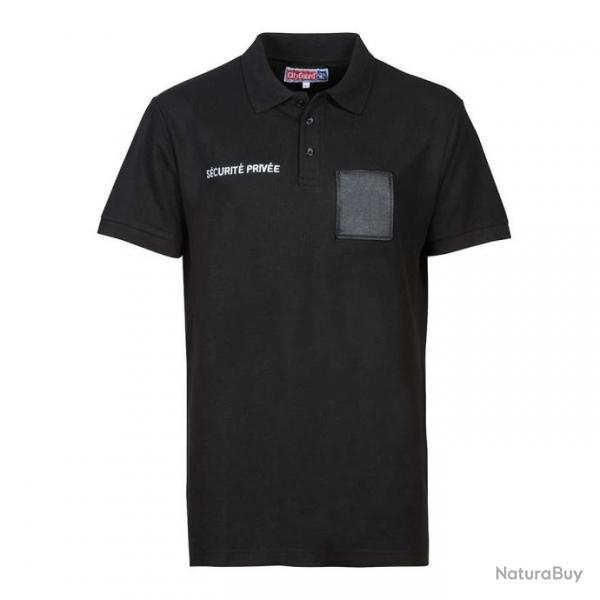 POLO COTON SECURITE GRANDE FENETRE NOIR