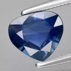 Saphir naturel bleu, 0.90 carats, VS, coupe coeur, Thaïlande (chauffe traditionnelle uniquement)