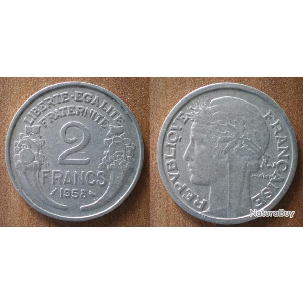 France 2 Francs 1958 Morlon Piece Frcs Frs Frc