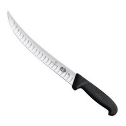 Couteau abattre/boucher étroit alvéolé, Long. lame 25 cm [Victorinox]