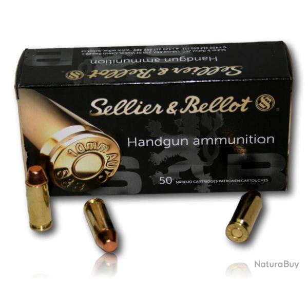 MUNITIONS SELLIER & BELLOT FMJ 180GR CAL. 10MM AUTO