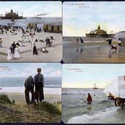 Carte postale ancienne 8 pcs Netherlands - SCHÉVENINGEN 1900s