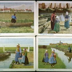 Carte postale ancienne 12 pcs Netherlands - Volendam, Marken 1900s