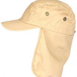 Casquette Protege Nuque Beige en Coton Saharienne Nedeyv Taille unique Beige