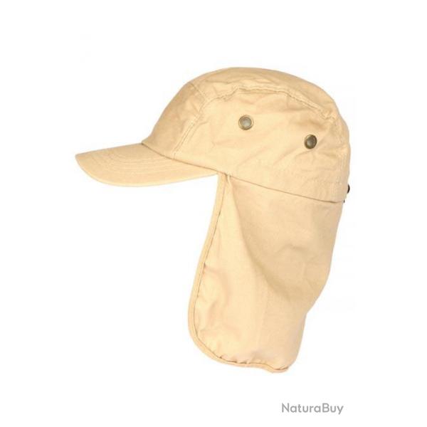 Casquette Protege Nuque Beige en Coton Saharienne Nedeyv Taille unique Beige